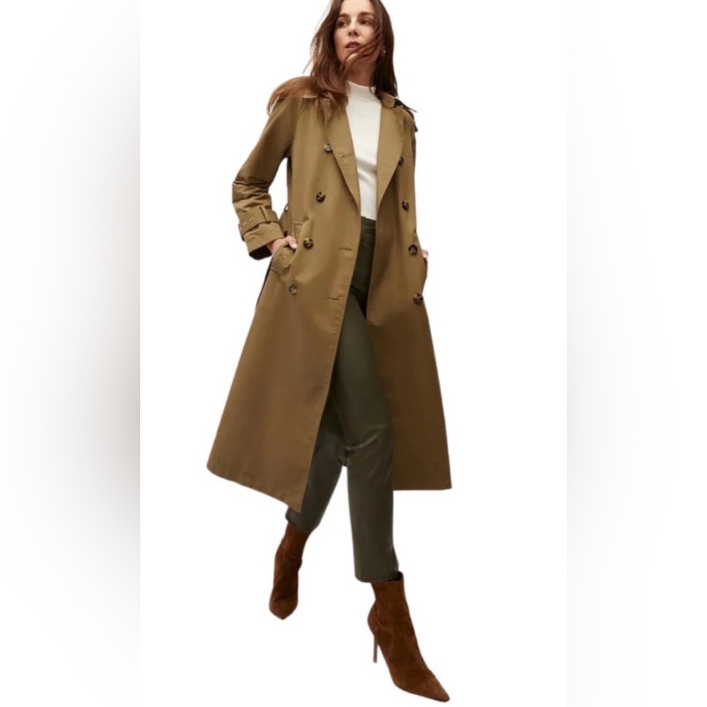 Veronica Beard Moss Double-Breasted Trench Coat